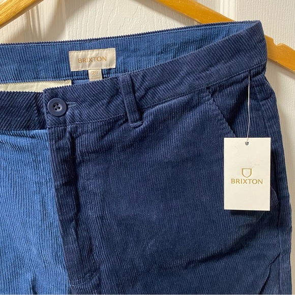 Brixton Corduroy Pants | Two-Tone Blue Straight Leg | NWT | US 29 - Picture 2 of 5